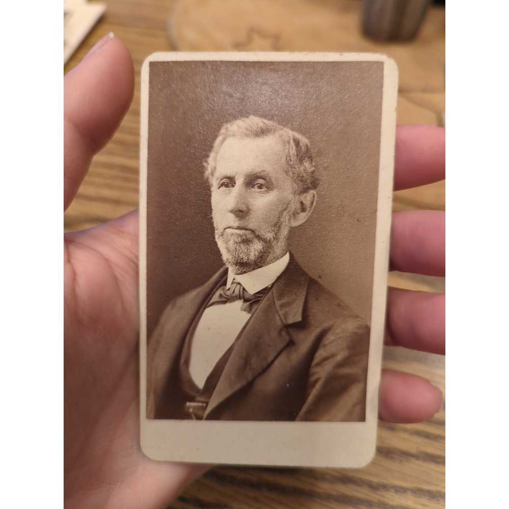 Antique Cabinet Card Man Gentleman Photo Victorian Portrait New York Wm Alvord